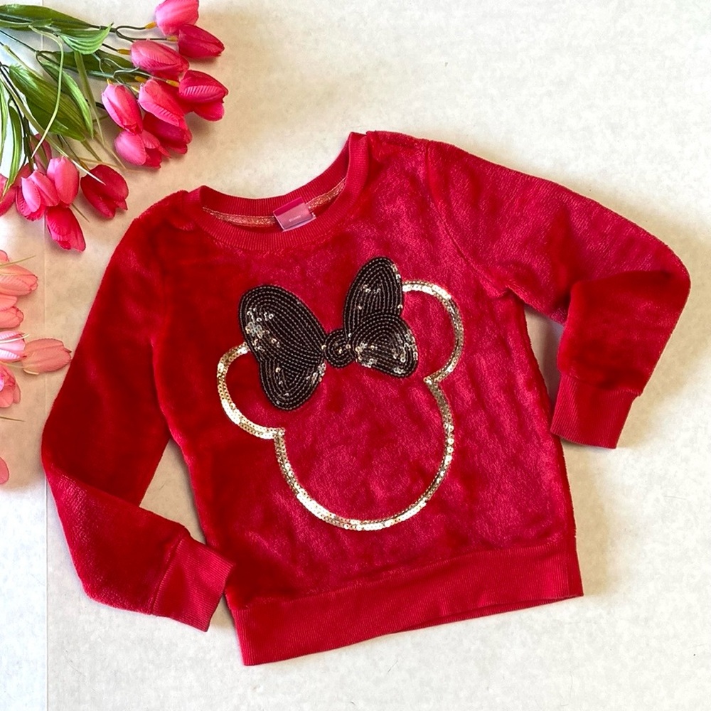Disney Minnie Mouse Sequin Red Sweater